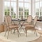 Flash Furniture Lourdes Thonet French Bistro Stacking Chair, Natural/White PE Rattan and Bamboo Print Alum Frm, 4PK 4-SDA-AD642002S-NATWH-LTNAT-GG - alternate 1